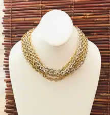 Givenchy Choker Multi strand Chain Necklace