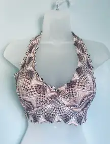 Victoria's Secret Bralette Halter Small Aztec Print