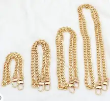 Chain - 4 Pcs Different Sizes Gold Tone Purse Handbag Replacement Chain Strap