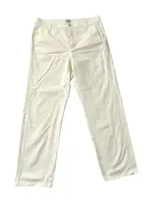J. Crew Slouchy Boyfriend Chino Pant Preppy Classic Nautical Ivory White size 28