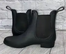 rubber ankle boots with elastic sides black sz 6