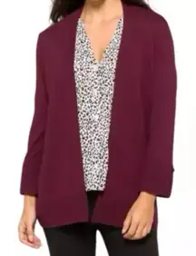 Stitch Fix Evolution by Cyrus Myna‎ Open Cardigan Sweater Layering Plum NEW Sz M