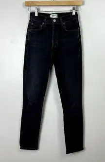 AGOLDE ‎ Nico High Rise Slim Straight Jeans Button Fly In Cassette Womens Size 23