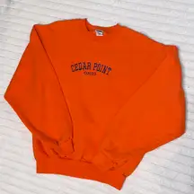 Orange Cedar Point Ohio Crewneck
