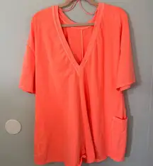 Free People Movement Hot Shot Tee Romper Size Small
