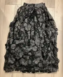 Dollskill Sugar Thrillz Elegant Black Floral Lace Skirt