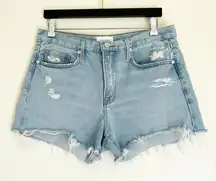 FRAME Le Brigette Raw Hem Shorts in Legacy Baines 28