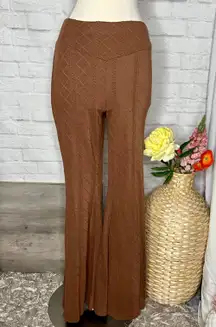 Knit Flare Leg Pants