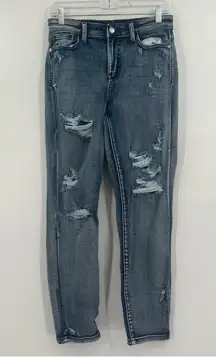 Judy blue distressed‎ boyfriend fit jeans 7/28
