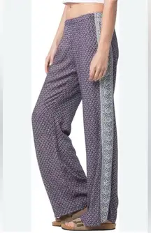 Oneill Wide Leg Pants Patterned Pull On Size Medium