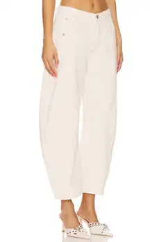 Free People Cream colored Barrel Wide Leg Jeans - size 29 NWOT