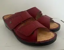 Finn Comfort Jamaika Double Strap Slide In Sandal Red 39