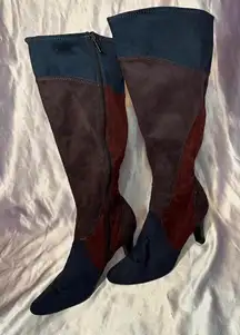 IMPO Page Suedy Stretch Purple Multi boots Faux Suede Knee High