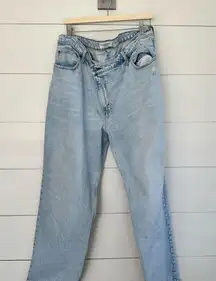 Abercrombie & Fitch Women’s 34 Assymetrical Cross Waist 90s Relaxed Jean Curve L