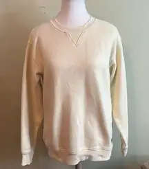 Aritzia TNA pale yellow crewneck sweatshirt