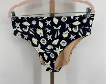 Me Undies Seashell Navy And White Swimsuit Bottoms Size XL