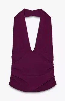 Zara Deep Purple Halter top