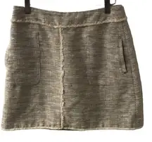 H&M Women's Tweed Skirt 8 Academia Quiet Luxury Corporate Minimalist Preppy Twee