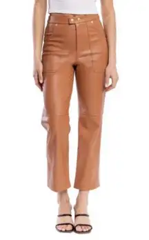 NWT BlankNYC The Baxter Ribcage Straight Leg Faux Leather Pants Size 28