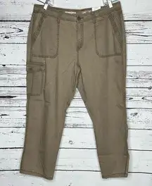 Sonoma  NWT Size 16 Brown Mid-Rise Cargo Utility Capri Pants