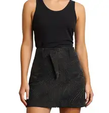 Black Rhinestone Mini Skirt Western Goth Festival Night Out Glam Small