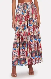 MISA Ziba Floral Cotton Wide-Leg Pants Size L