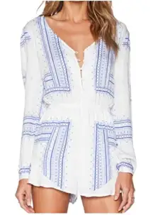 The Jetset Diaries Settle Down Romper One Piece Size Small Viscose Beach Cruise