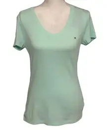 Tommy Hilfiger Women's Mint Green V-Neck Tee NWT