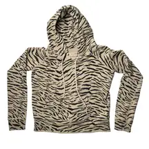 Nili Lotan Animal Print Tiger Stripe Sweatshirt Hoodie Pullover Sz Med Womens