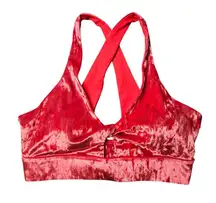 Fabletics Oasis Crushed Velour Twist Sports Bra Size: M