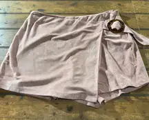 Hem and Thread pink skort with cute belt 90% polyester 10%‎ spandex