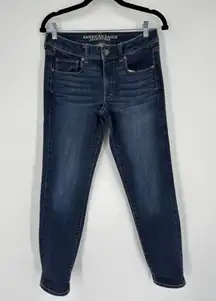 American Eagle Outfitter Women's Mid-Rise Super Skinny Jeans Blue Denim Size 6R