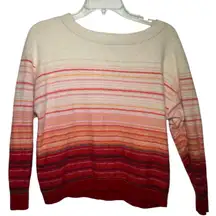 Anthropologie Saturday Sunday Emmeline Crew Neck Sweater Stripes Cashmere medium