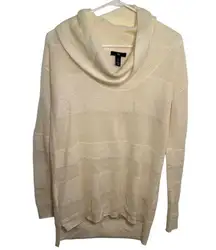 Gap Cowl Neck Waffle Knit Sweater Ivory Frost