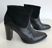 All Saints black leather and suede ankle booties 6