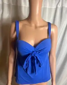 Coco Reef Women’s Tankini Blue Size 32/34 C Cup Tie Front and Back Beach Swim