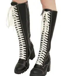 Dolls Kill Current Mood lace up block heel boots