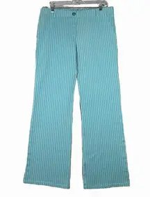 Betabrand Pants Womens XL Blue Pinstripes Straight Leg Ponte Knit Work Yoga Pant