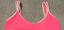Highlighter Pink Retro Scoop Swim Bikini Top Size M