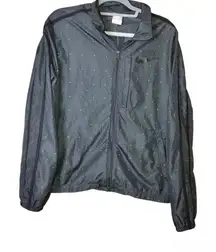 Nike All‎ Over Logo Pullover Windbreaker Jacket Black Size Small