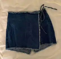 Denim Crossover Skort 