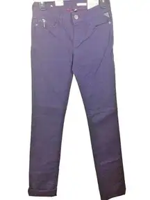 Replay women's 28 straight stretch "PAUBDUL" Paula Abdul zip chain skinny jeans