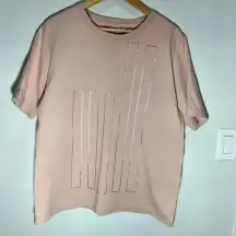 Good‎ American Blush Pink Linear Foil Graphic T-Shirt size 4 (XL)