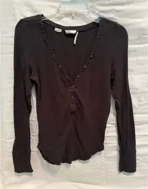 Urban Outfitters Out From Under Black Long Sleeve Top