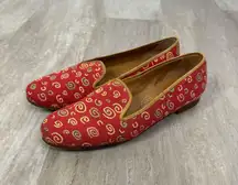 Stubbs & Wooten Spiral Print slipper Loafers Size 8 AA