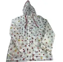 Disney  Mickey Mouse Park Snack Treats Hooded Full Zip Rain Jacket Size S