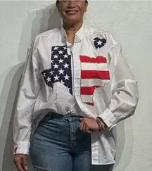 Fashion Gear White Long Sleeve Vintage Texas Blouse Sz 2XL