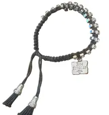 Rose Gonzales Chocolate Brown Woven Rhinestone Bracelet