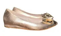 TARYN ROSE WOMEN'S RIALTA ROSE GOLD LEATHER FLAT size 7