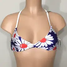 WILDFOX reversible daisy stripe bikini top. NWT